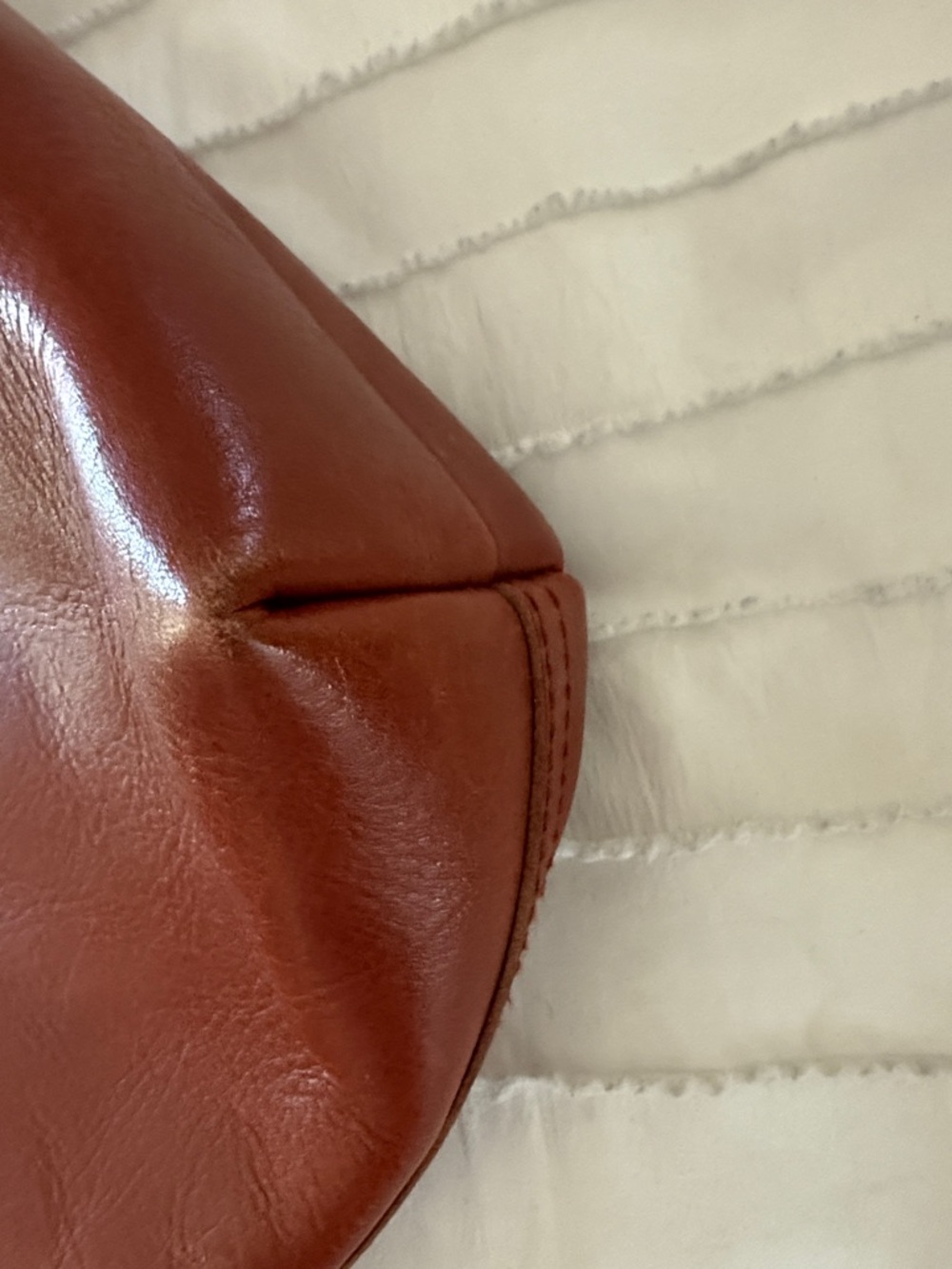 Madewell Women’s Leather small Tote Bag in Chestnut Brown - Picture 7 of 9